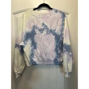 American Eagle Women’s Pastel Soft Tie Dye‎ Pullover Sweatshirt Sz M Blue Purple